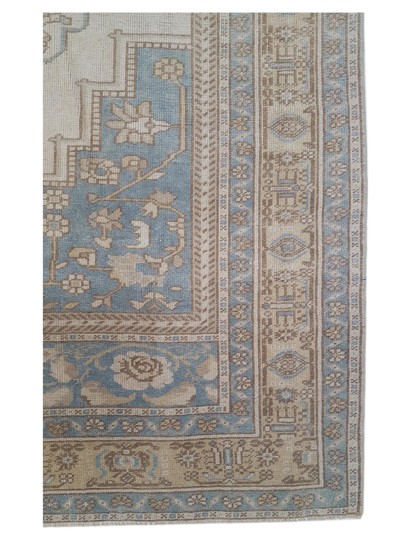 Pacific Anatolian 43258 Beige Green Transitional Hand Knotted Rug