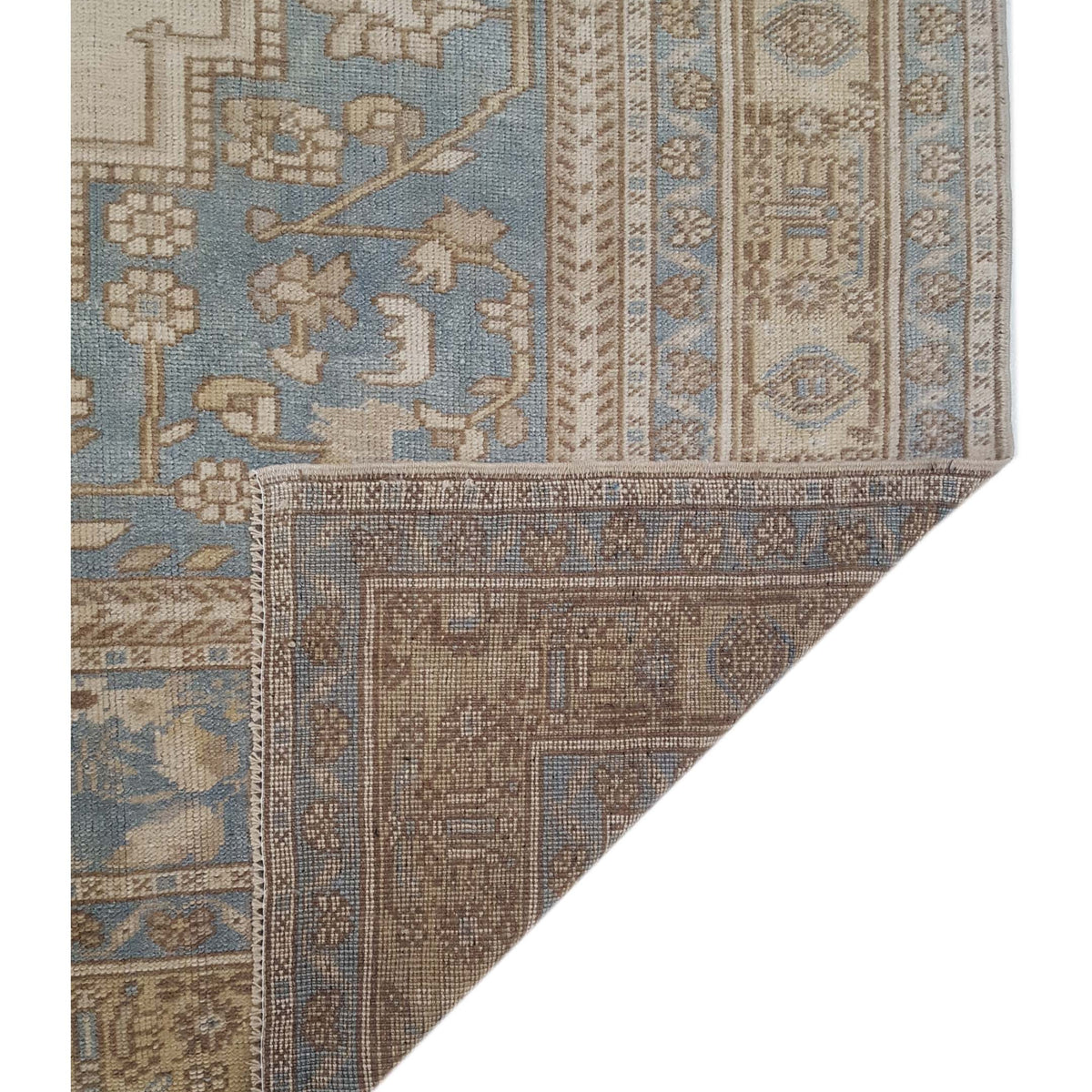 Pacific Anatolian 43258 Beige Green Transitional Hand Knotted Rug