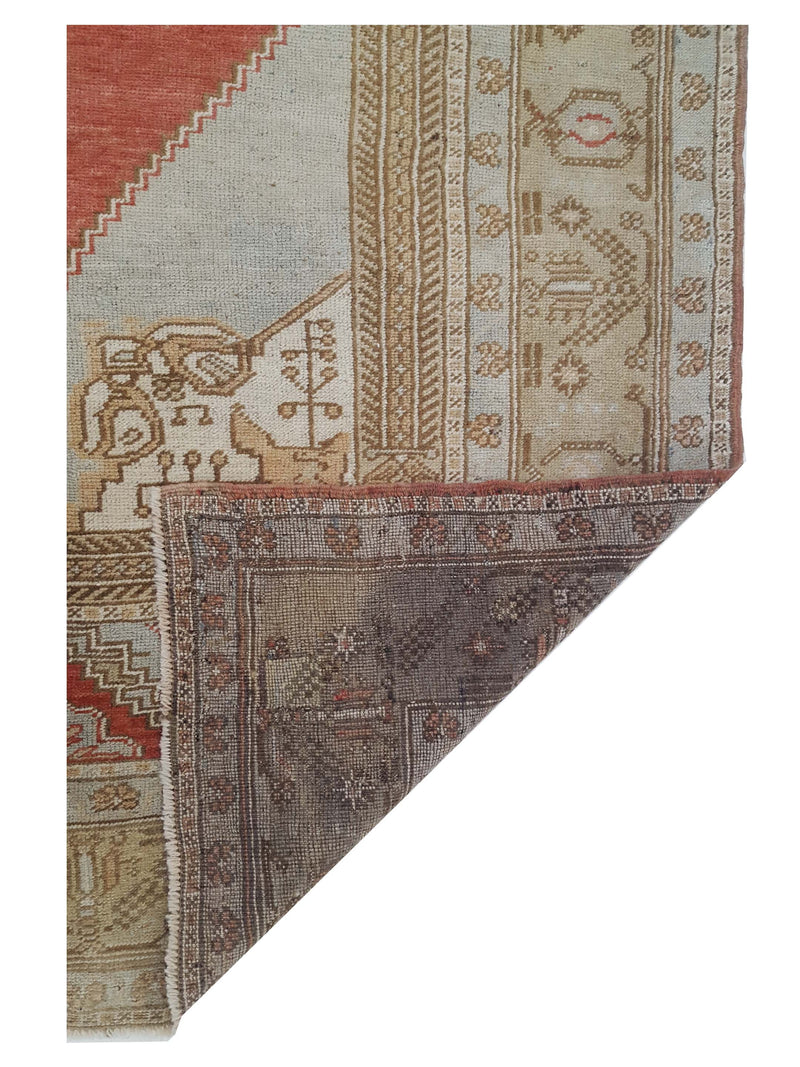 Pacific Anatolian 43260 Rust Green Transitional Hand Knotted Rug