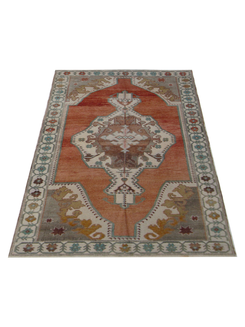 Pacific Anatolian 43261 Rust Ivory Transitional Hand Knotted Rug