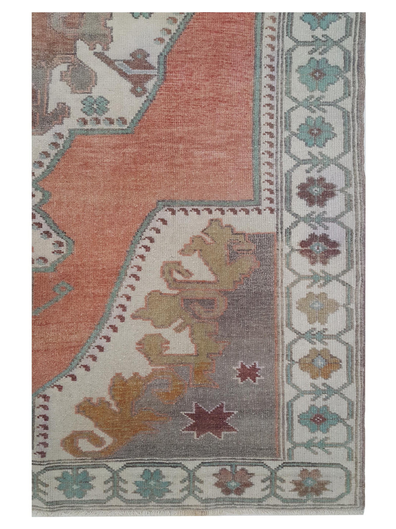 Pacific Anatolian 43261 Rust Ivory Transitional Hand Knotted Rug