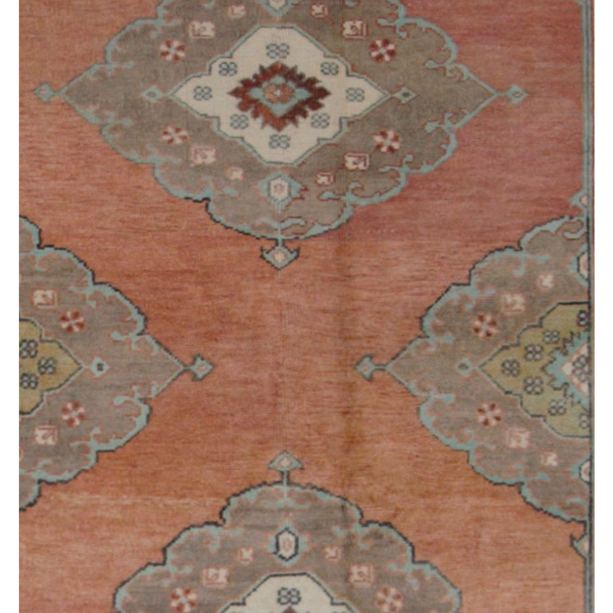Pacific Anatolian 43264 Orange Ivory Transitional Hand Knotted Rug