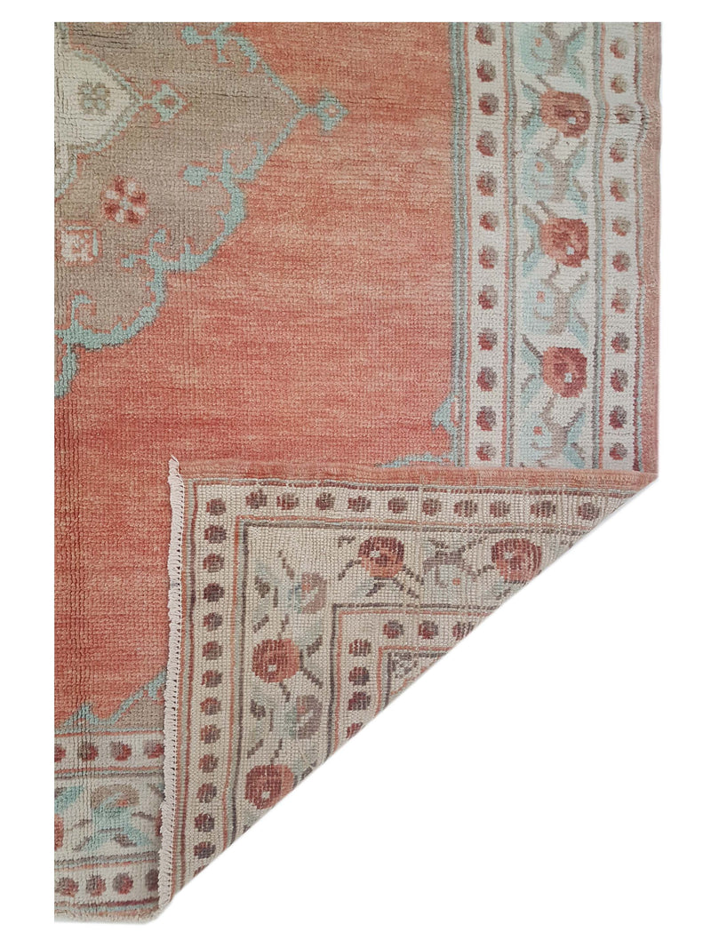 Pacific Anatolian 43264 Orange Ivory Transitional Hand Knotted Rug