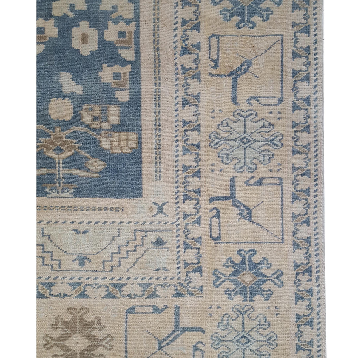 Pacific Anatolian 43265 Sand Blue Transitional Hand Knotted Rug