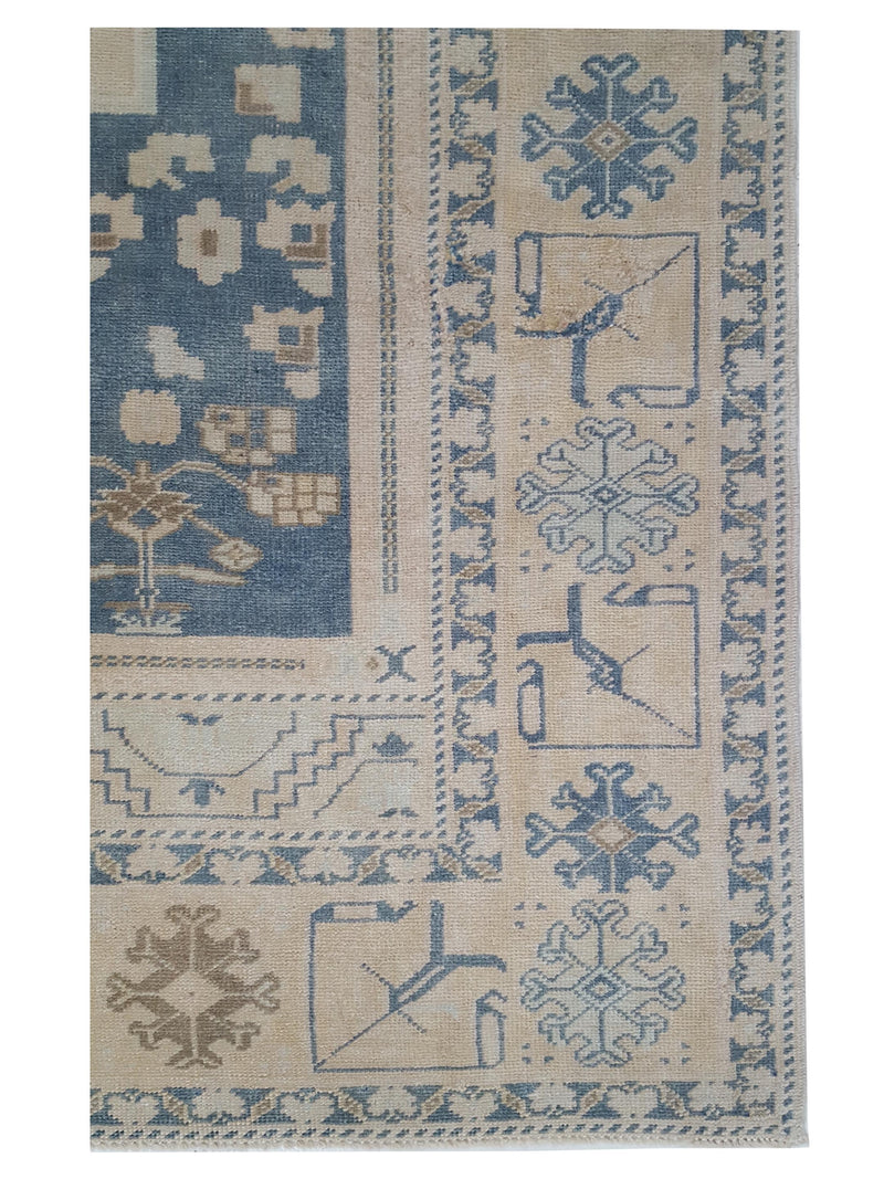 Pacific Anatolian 43265 Sand Blue Transitional Hand Knotted Rug