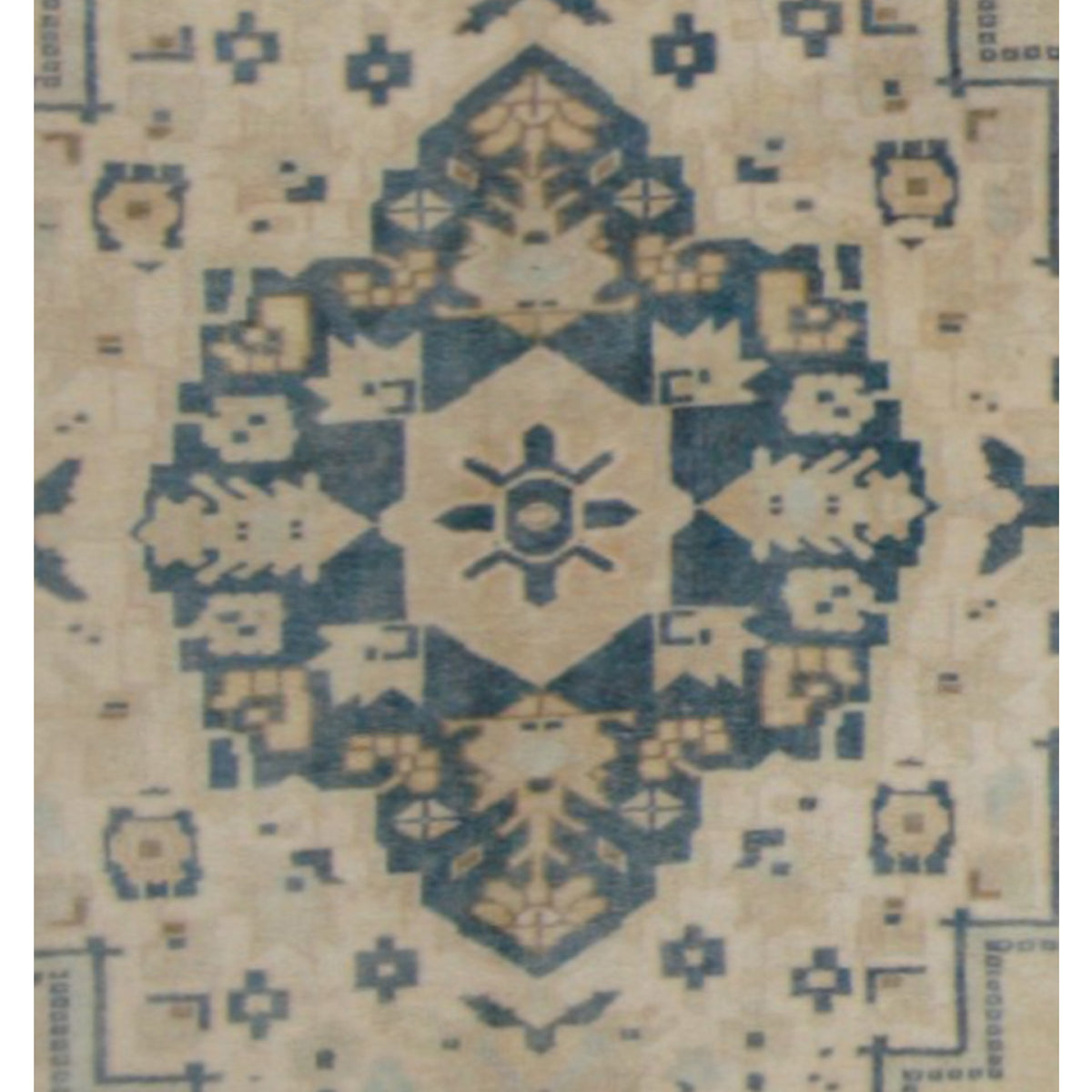 Pacific Anatolian 43265 Sand Blue Transitional Hand Knotted Rug