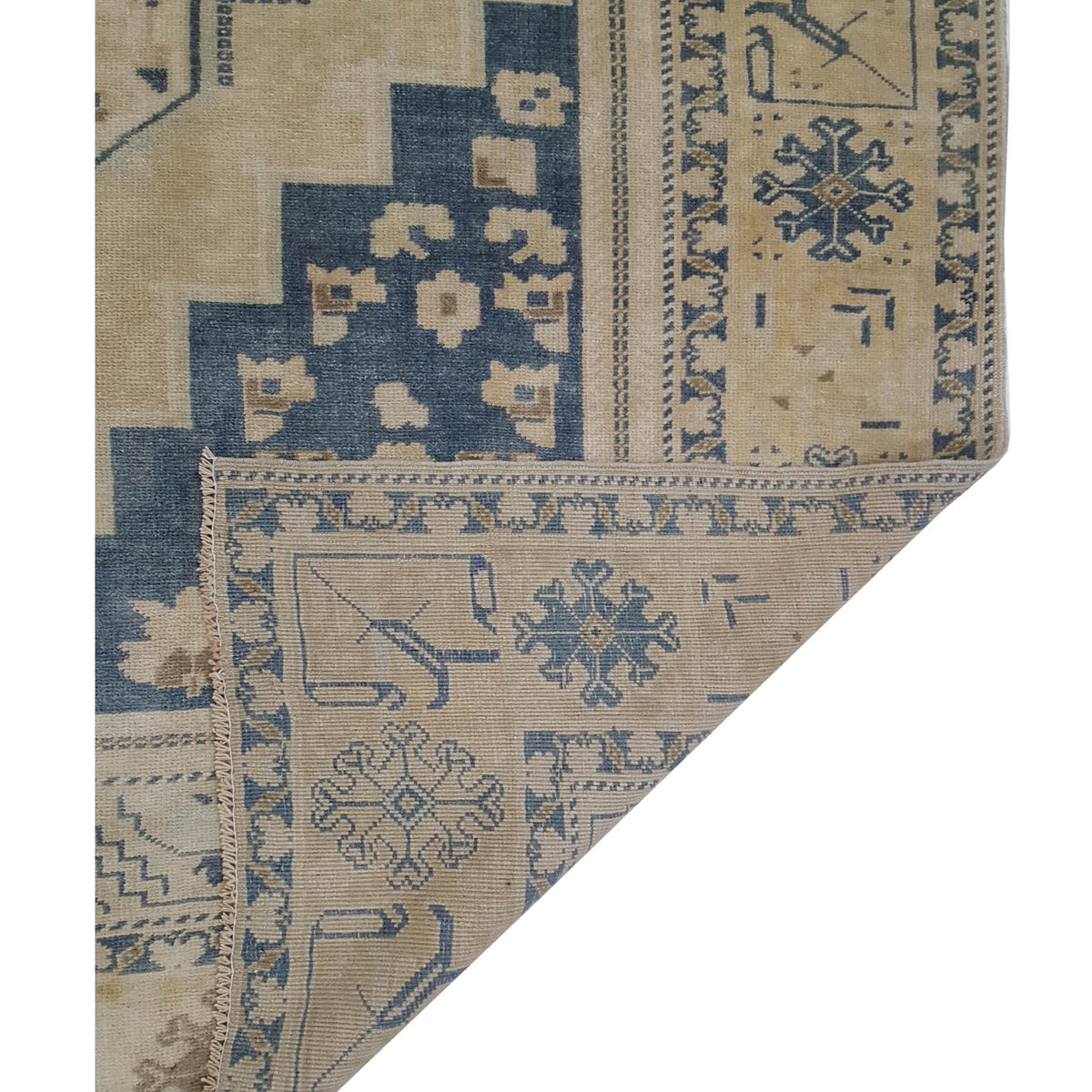 Pacific Anatolian 43265 Sand Blue Transitional Hand Knotted Rug