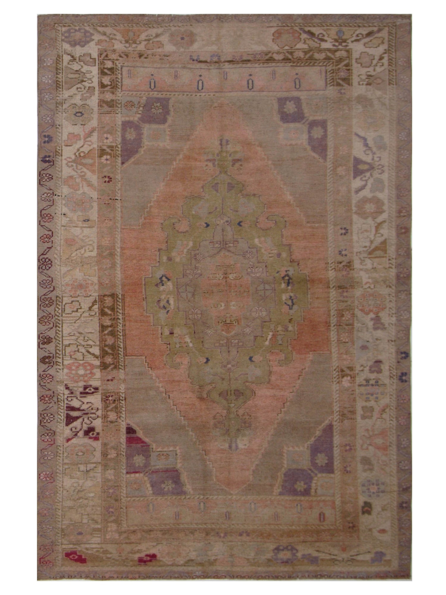 Pacific Antique Ushak  Coral Beige Transitional