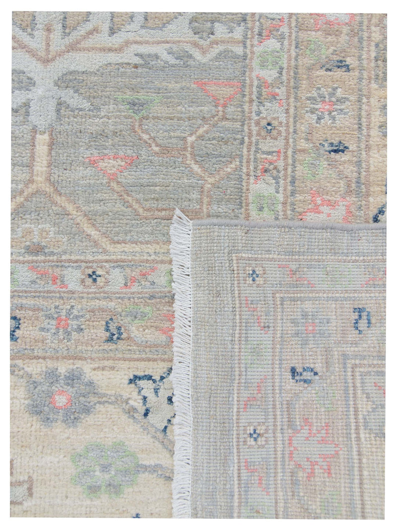 Pacific Ziegler Silk Route 43275 Grey Ivory Traditional Hand Knotted Rug