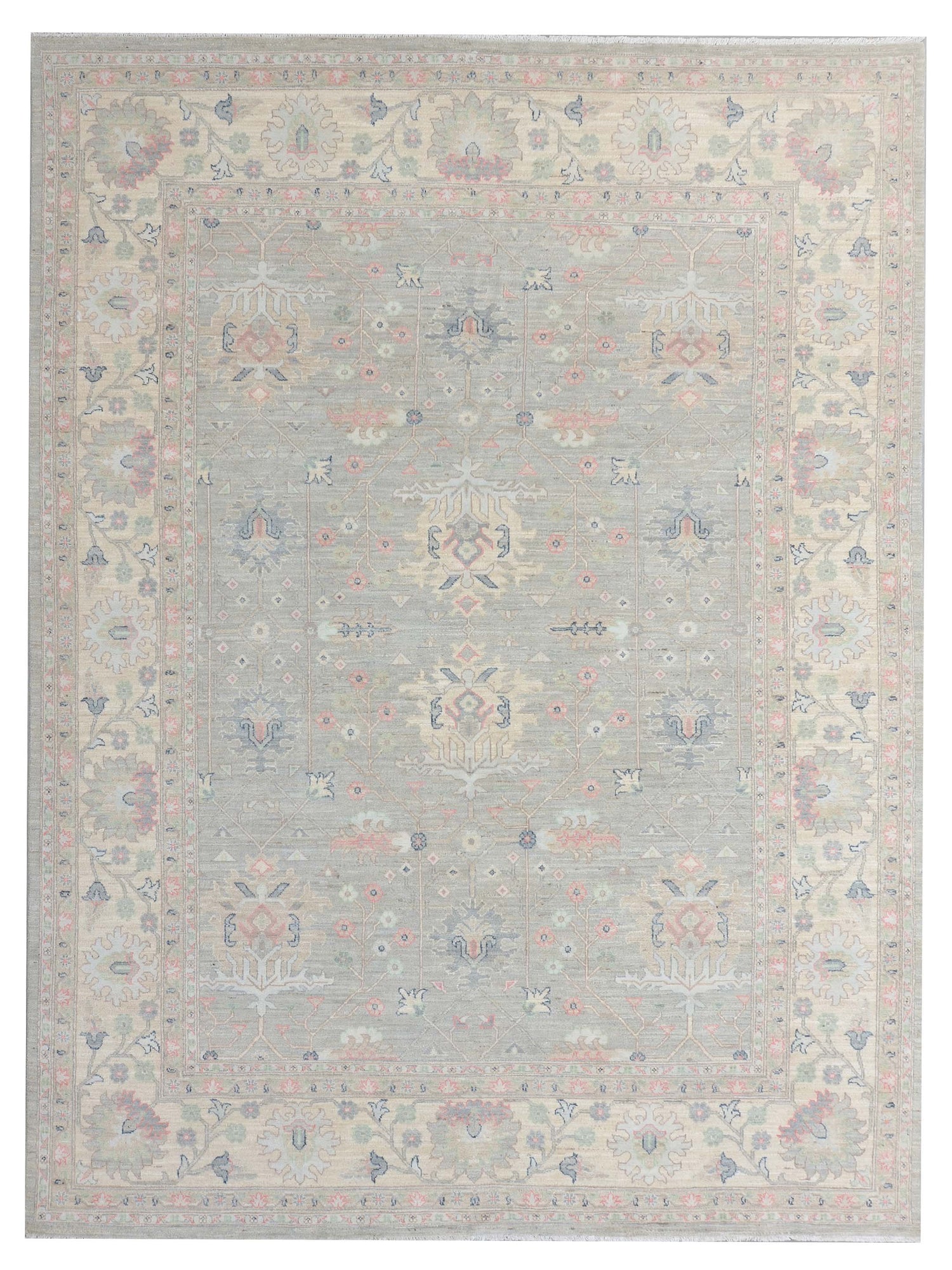 Pacific Ziegler Silk Route  Grey Ivory Traditional