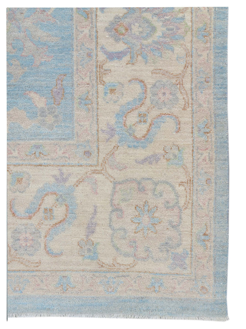 Pacific Ziegler 43276 Lt.Blue Ivory Traditional Hand Knotted Rug
