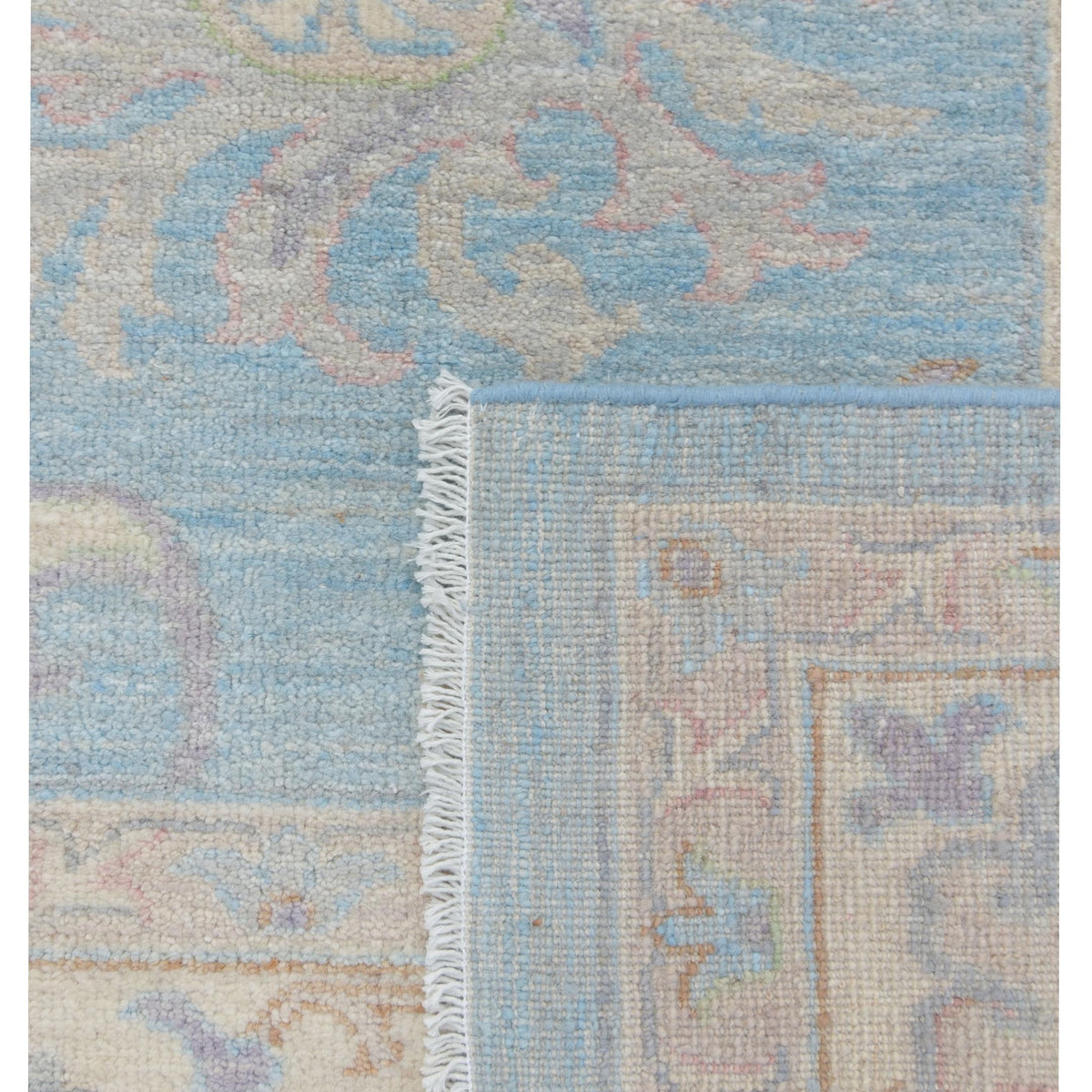 Pacific Ziegler 43276 Lt.Blue Ivory Traditional Hand Knotted Rug