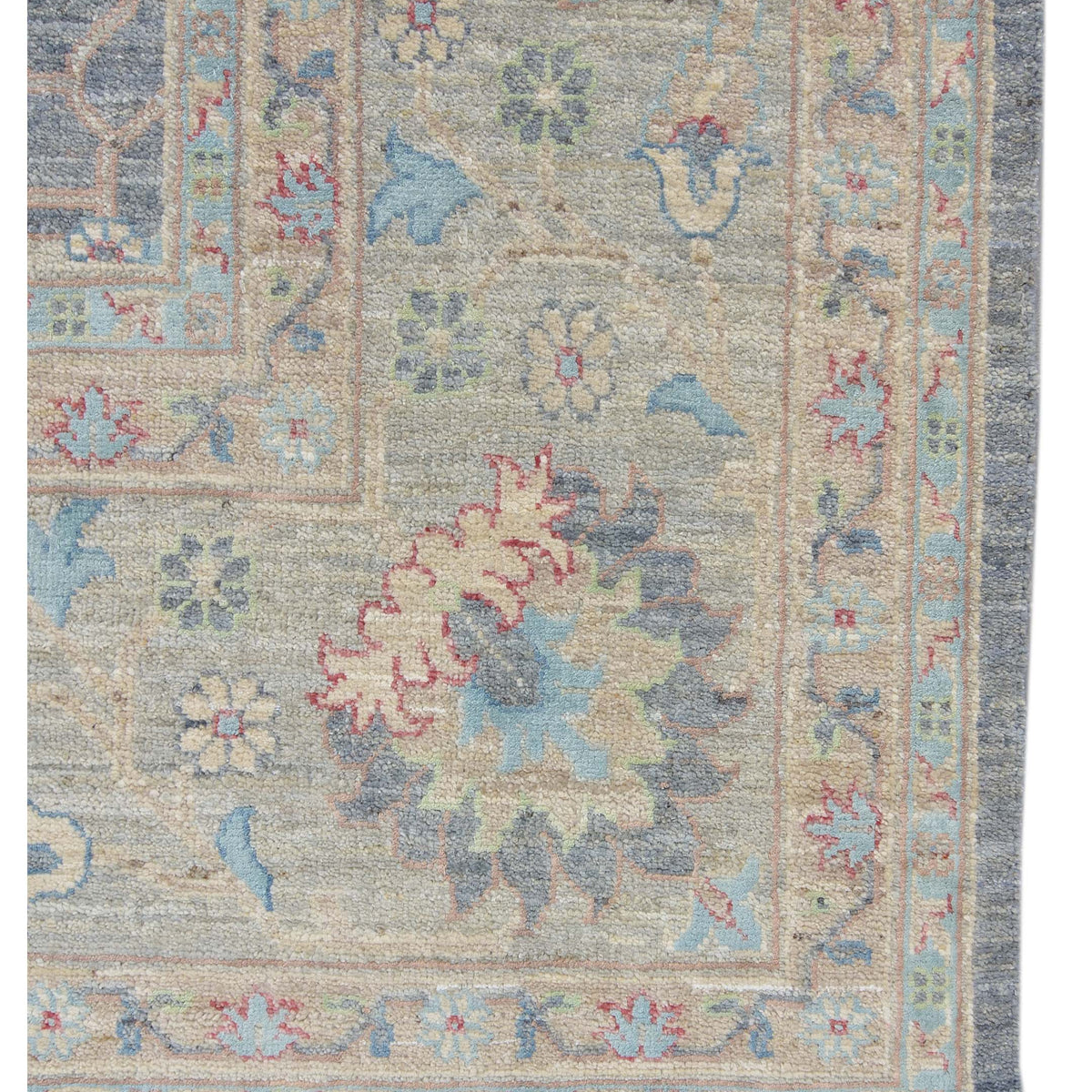 Pacific Ziegler Silk Route 43279 D.Grey Grey Traditional Hand Knotted Rug