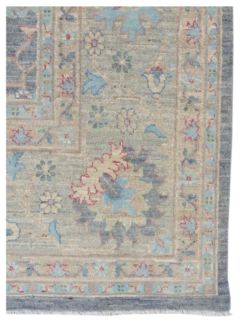 Pacific Ziegler Silk Route 43279 D.Grey Grey Traditional Hand Knotted Rug