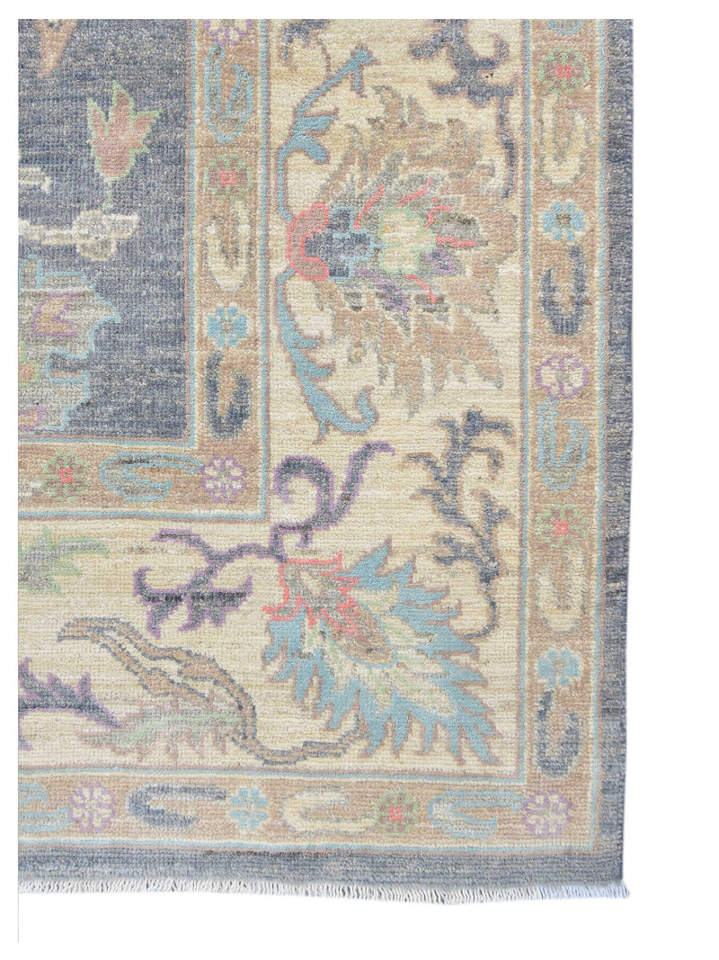 Pacific Ziegler Silk Route 43284 D.Grey Ivory Traditional Hand Knotted Rug