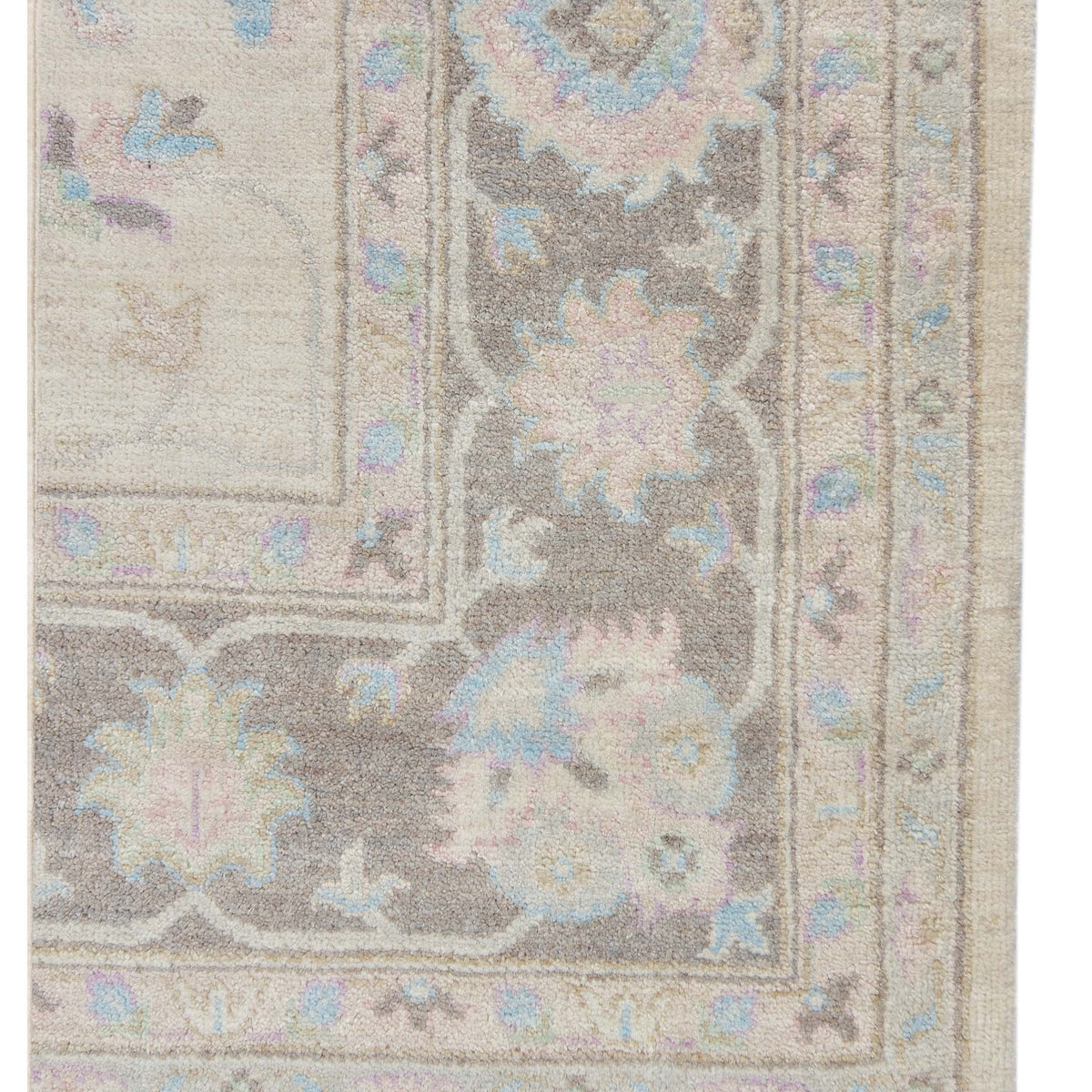 Pacific Ziegler 43286 Ivory Brown Traditional Hand Knotted Rug