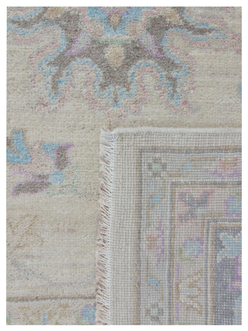 Pacific Ziegler 43286 Ivory Brown Traditional Hand Knotted Rug