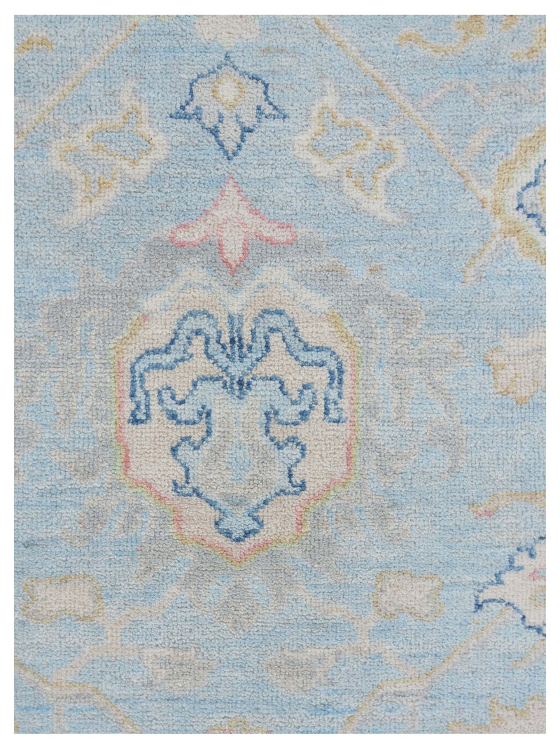 Pacific Ziegler 43288 Lt.Blue Ivory Traditional Hand Knotted Rug