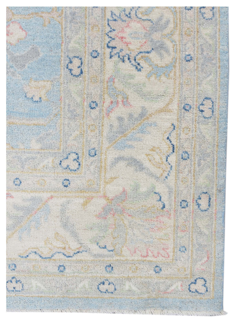 Pacific Ziegler 43288 Lt.Blue Ivory Traditional Hand Knotted Rug