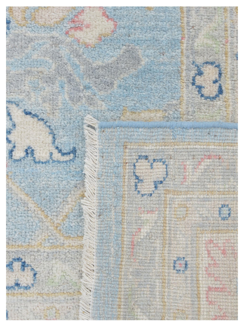 Pacific Ziegler 43288 Lt.Blue Ivory Traditional Hand Knotted Rug