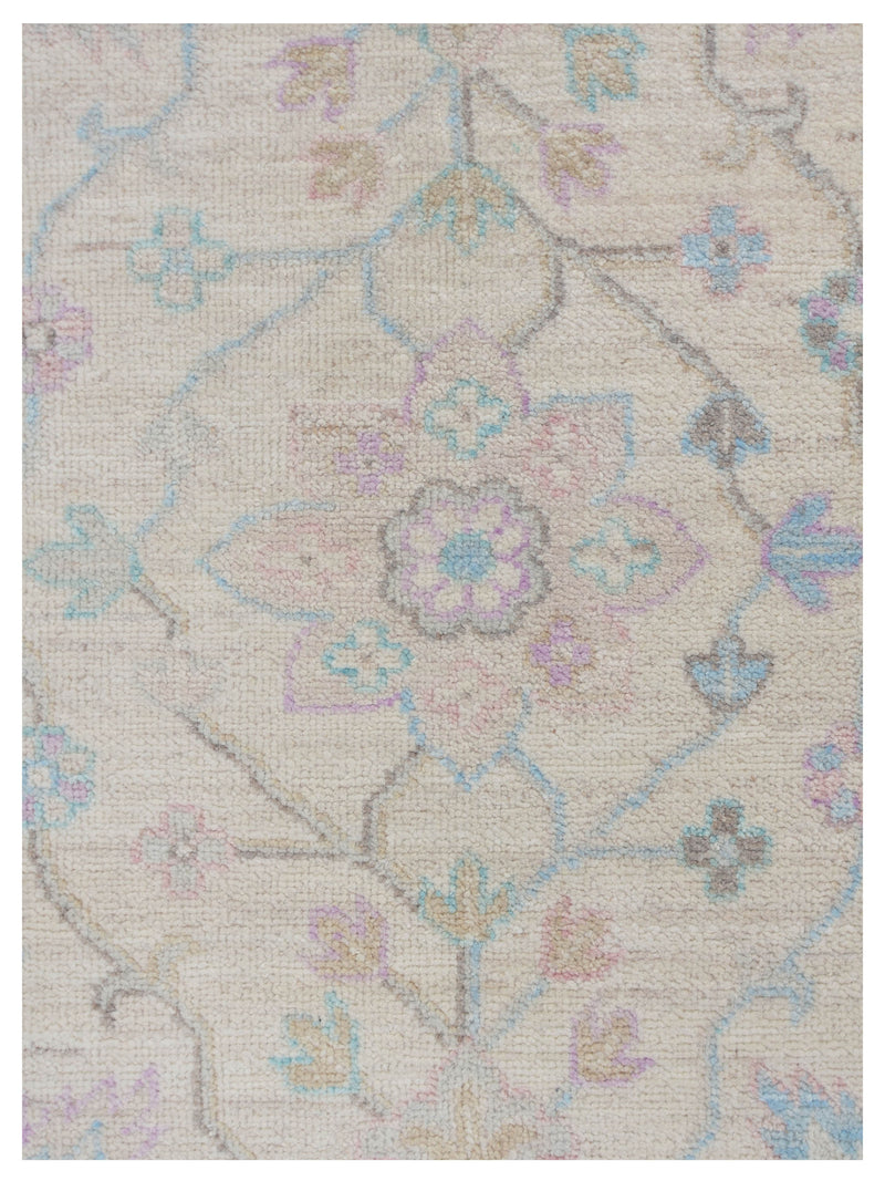 Pacific Ziegler 43289 Ivory Brown Traditional Hand Knotted Rug