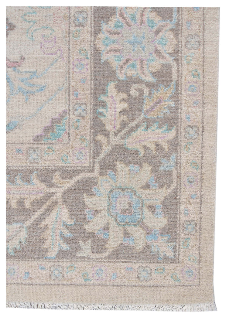 Pacific Ziegler 43289 Ivory Brown Traditional Hand Knotted Rug