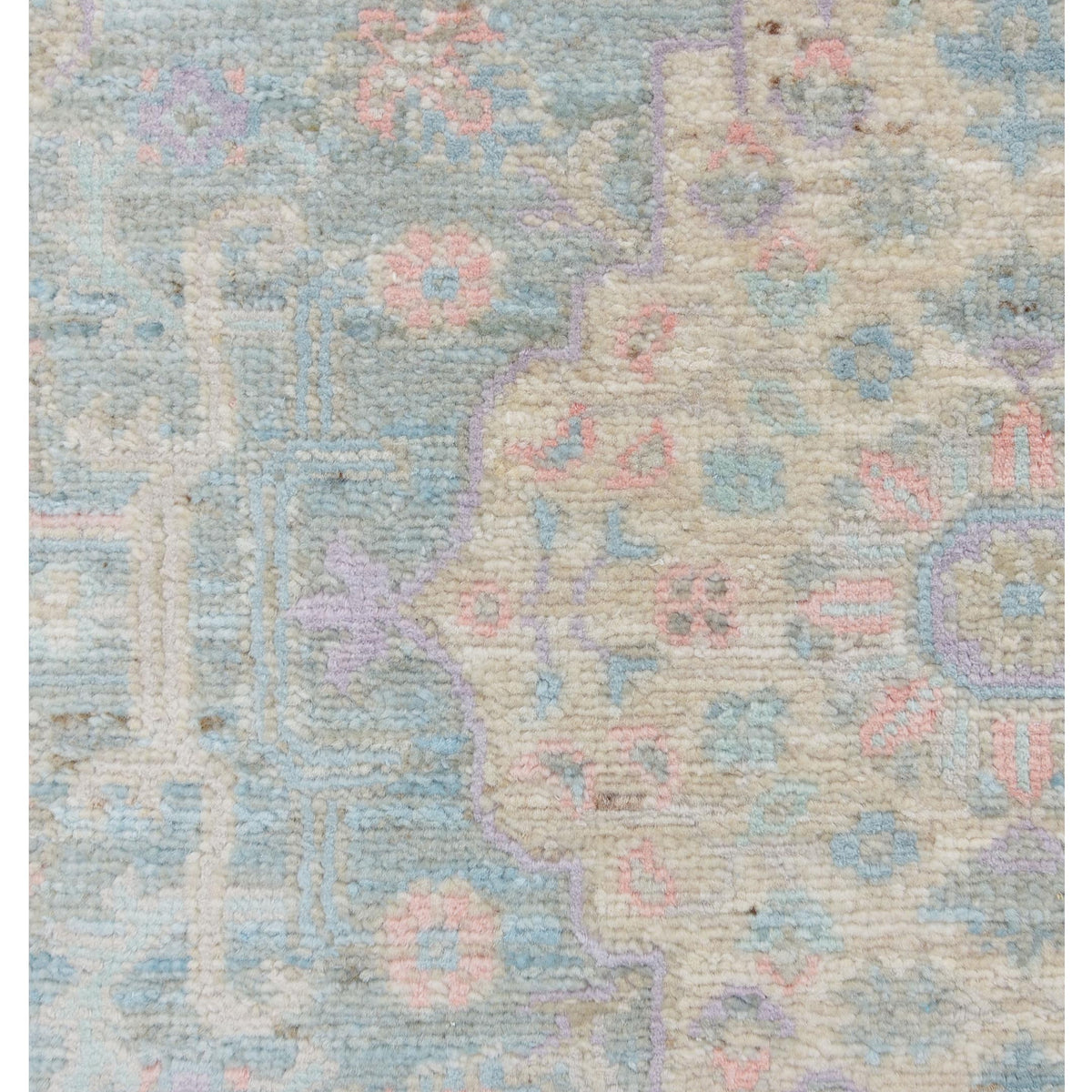 Pacific Ziegler Silk Route 43290 Lt.Blue Ivory Traditional Hand Knotted Rug