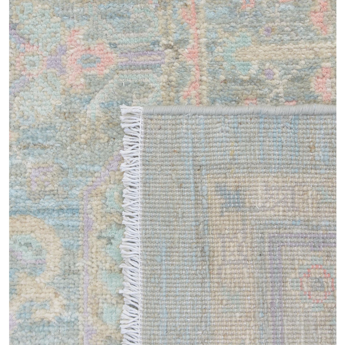 Pacific Ziegler Silk Route 43290 Lt.Blue Ivory Traditional Hand Knotted Rug
