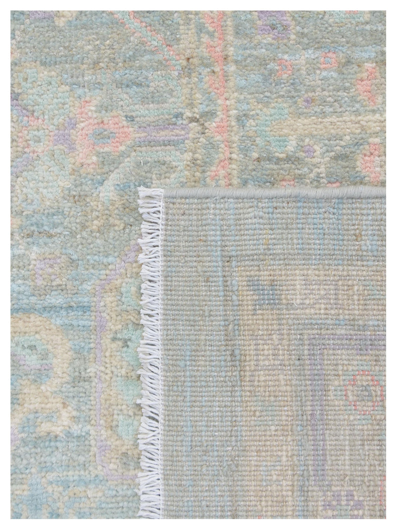 Pacific Ziegler Silk Route 43290 Lt.Blue Ivory Traditional Hand Knotted Rug