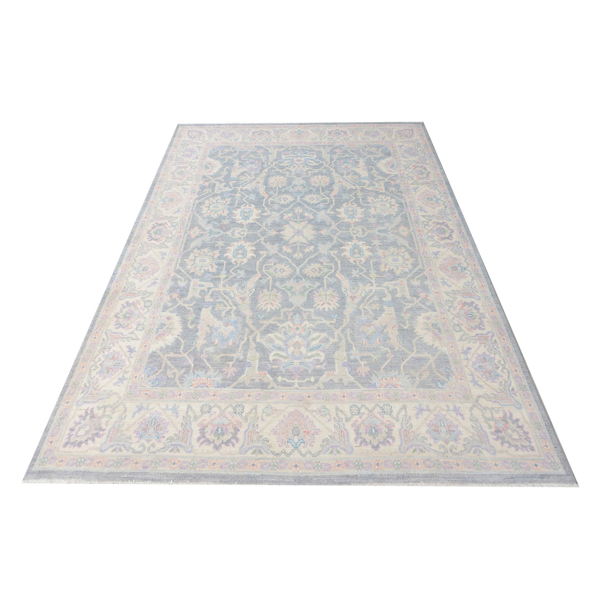 Pacific Ziegler 43292 Grey Ivory Traditional Hand Knotted Rug