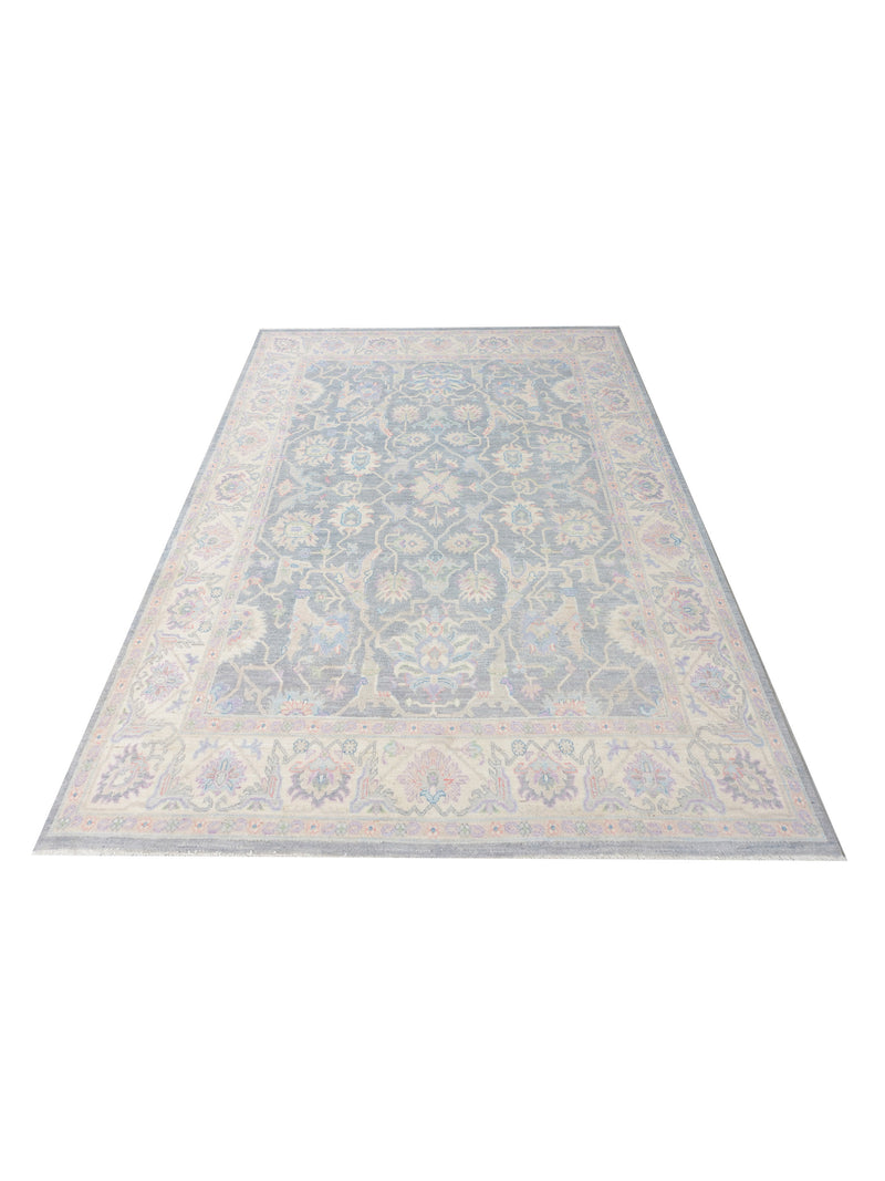 Pacific Ziegler 43292 Grey Ivory Traditional Hand Knotted Rug