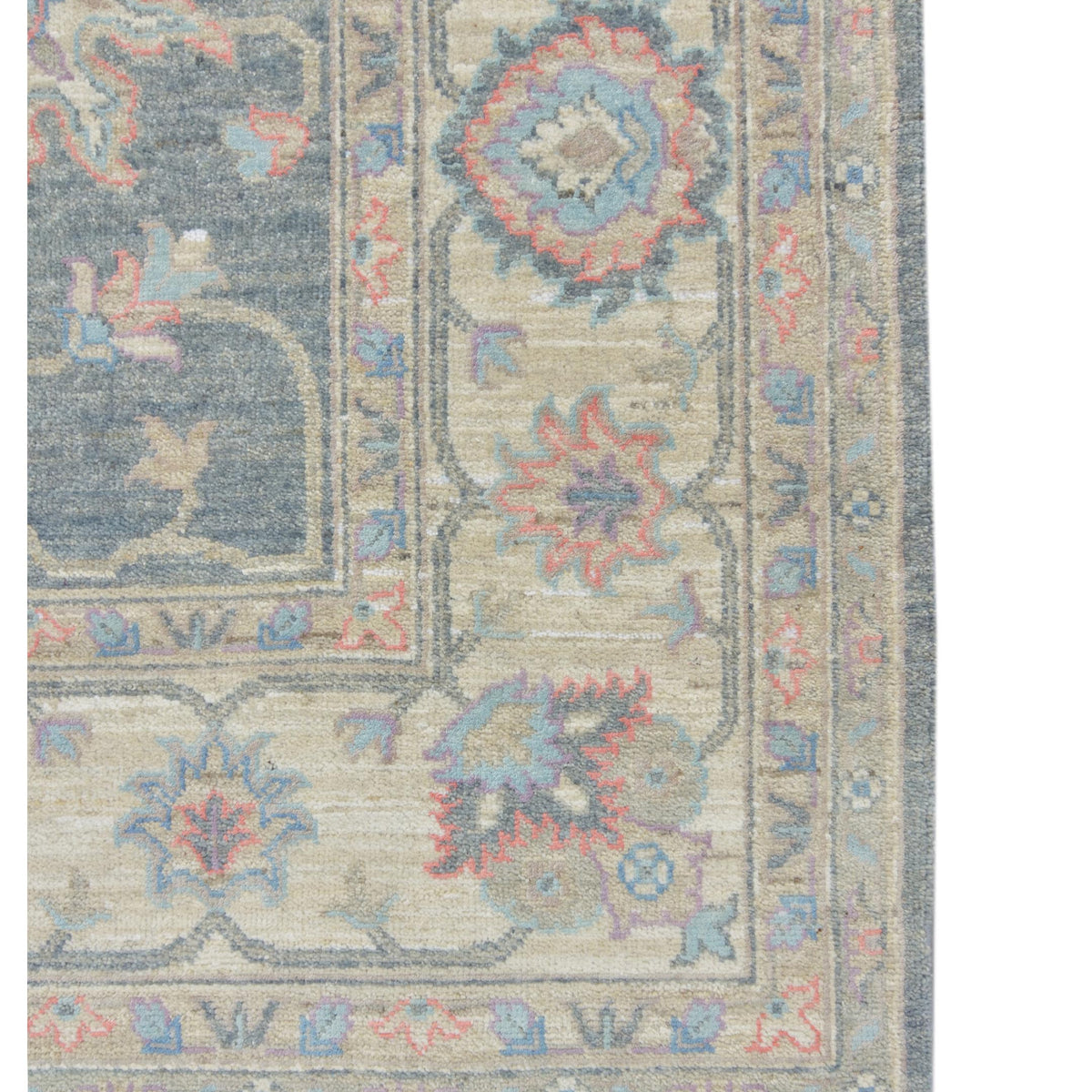 Pacific Ziegler Silk Route 43293 Grey Ivory Traditional Hand Knotted Rug