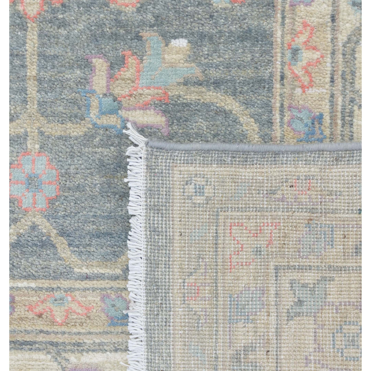 Pacific Ziegler Silk Route 43293 Grey Ivory Traditional Hand Knotted Rug
