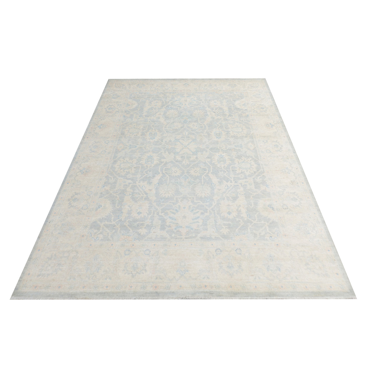Pacific Ziegler 43295 Grey Ivory Traditional Hand Knotted Rug