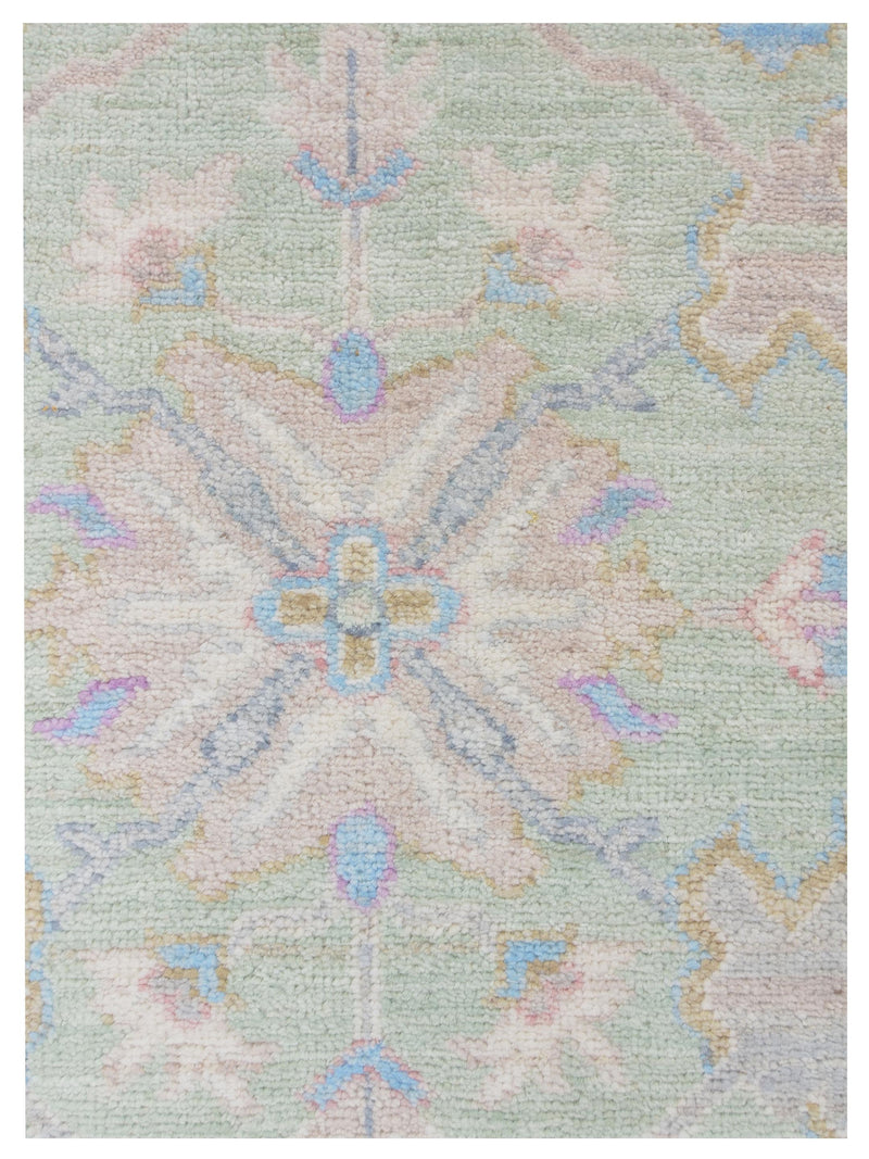 Pacific Ziegler 43296 Lt.Green Ivory Traditional Hand Knotted Rug