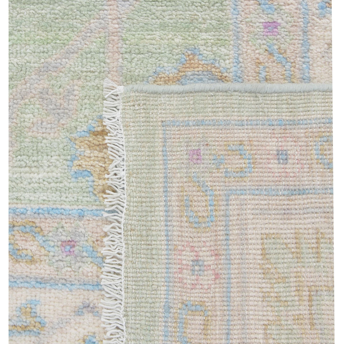 Pacific Ziegler 43296 Lt.Green Ivory Traditional Hand Knotted Rug