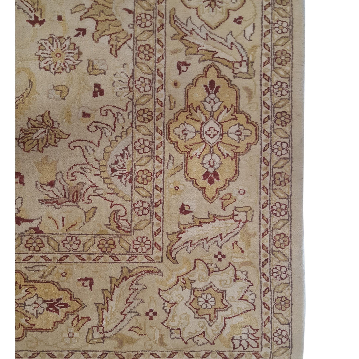Pacific Agra 43299 Cream Cream Transitional Hand Knotted Rug