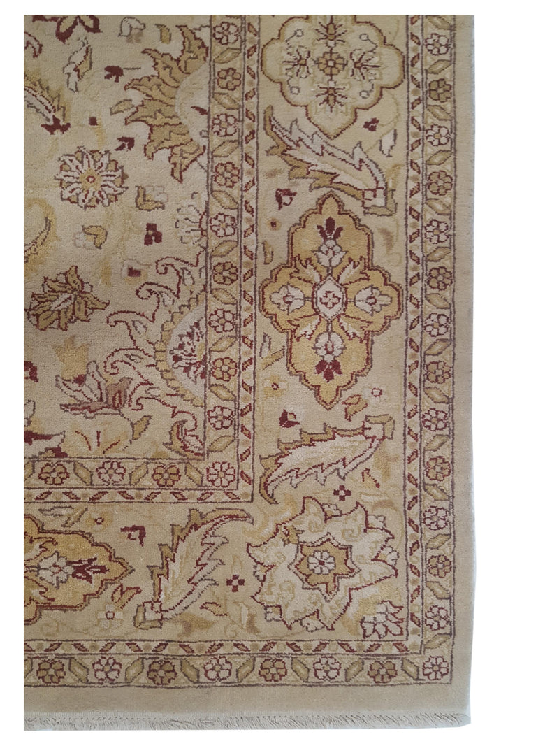 Pacific Agra 43299 Cream Cream Transitional Hand Knotted Rug