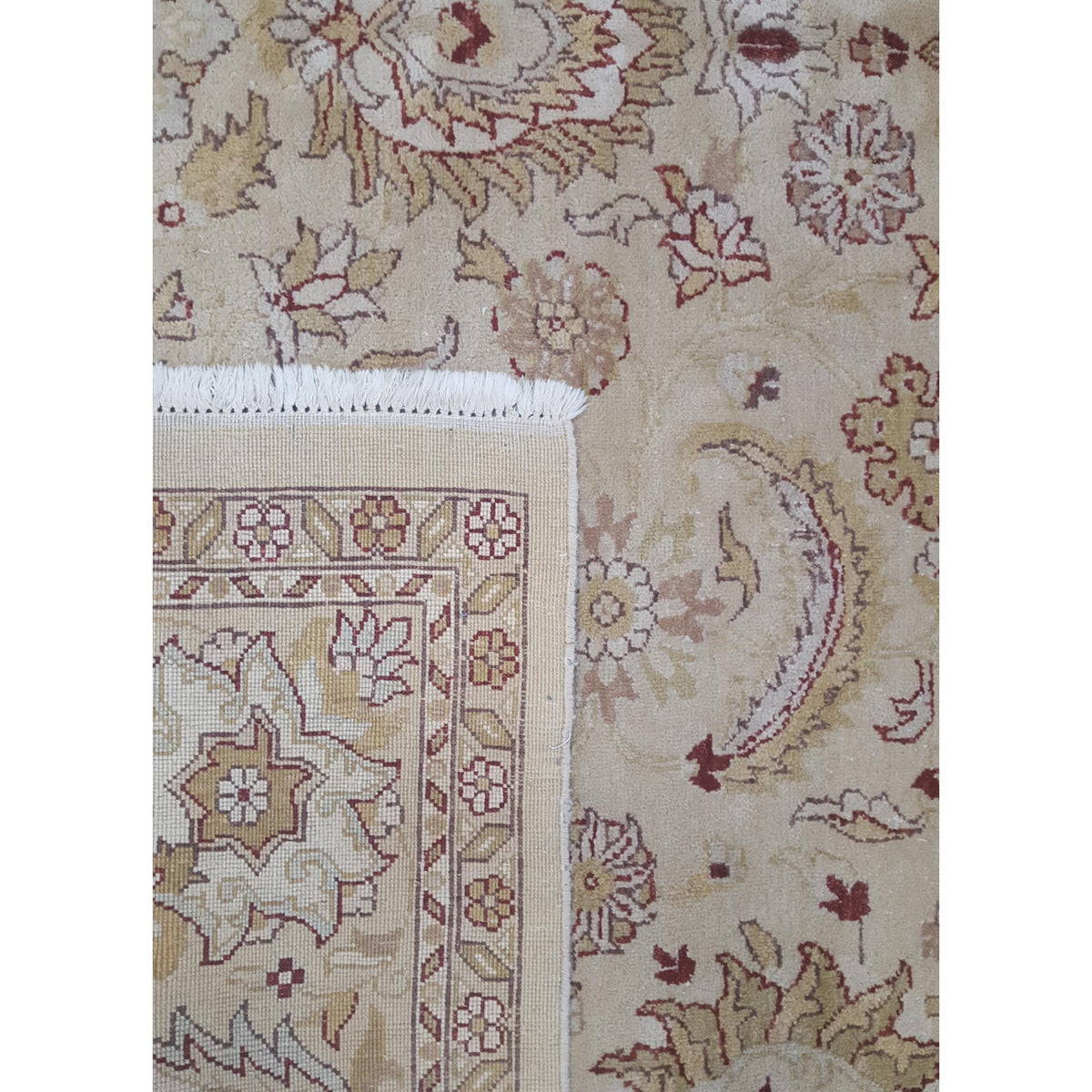 Pacific Agra 43299 Cream Cream Transitional Hand Knotted Rug