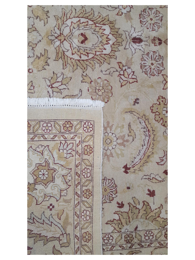 Pacific Agra 43299 Cream Cream Transitional Hand Knotted Rug