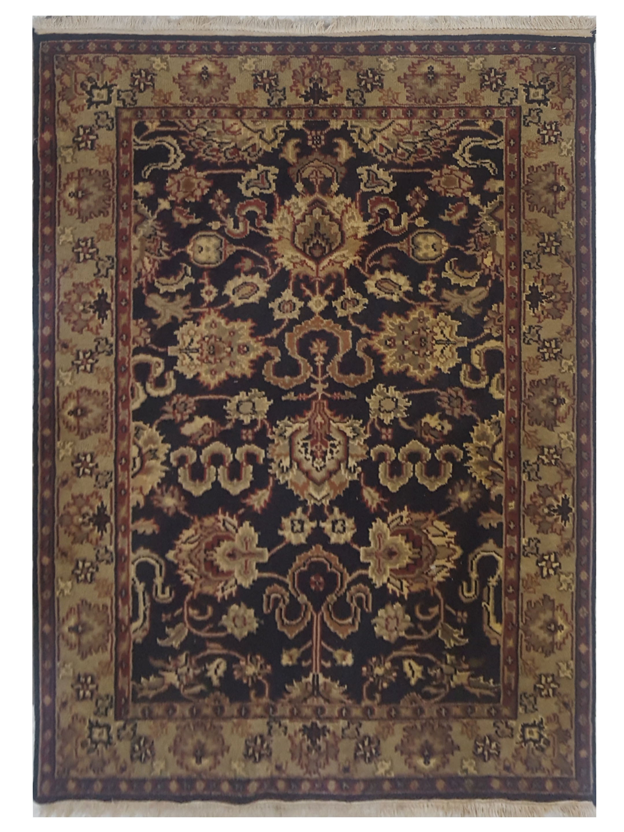 Pacific Tribal 43301 Black Gold Traditional Hand Knotted Rug – Pacific Rugs