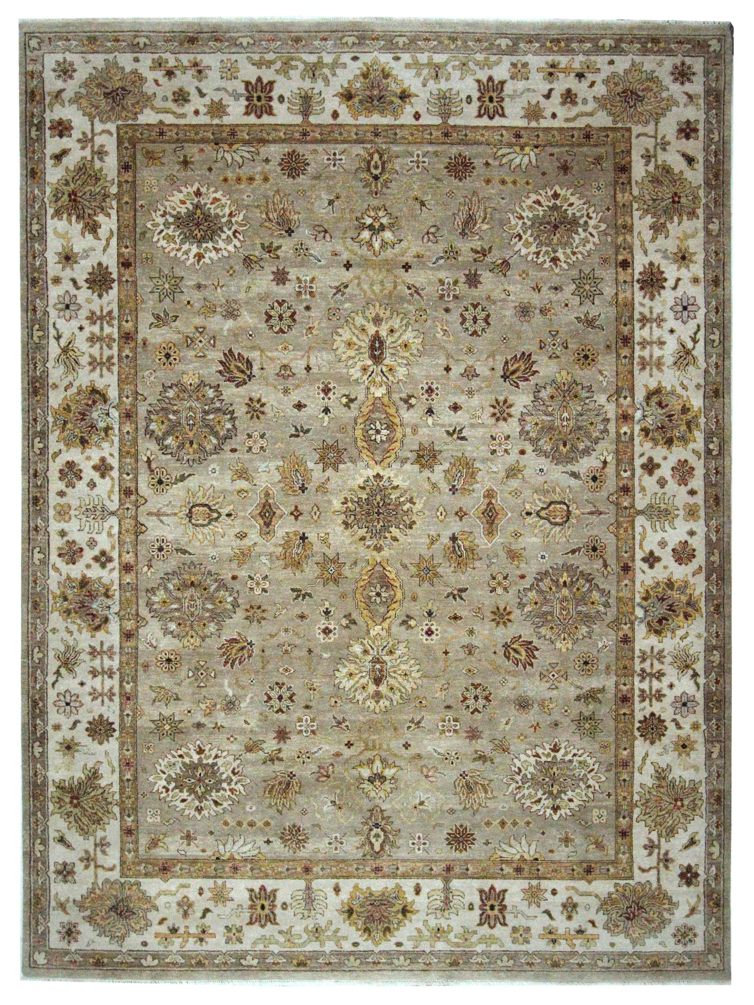 Pacific Maharaja 43302 Beige Ivory Transitional Hand Knotted Rug