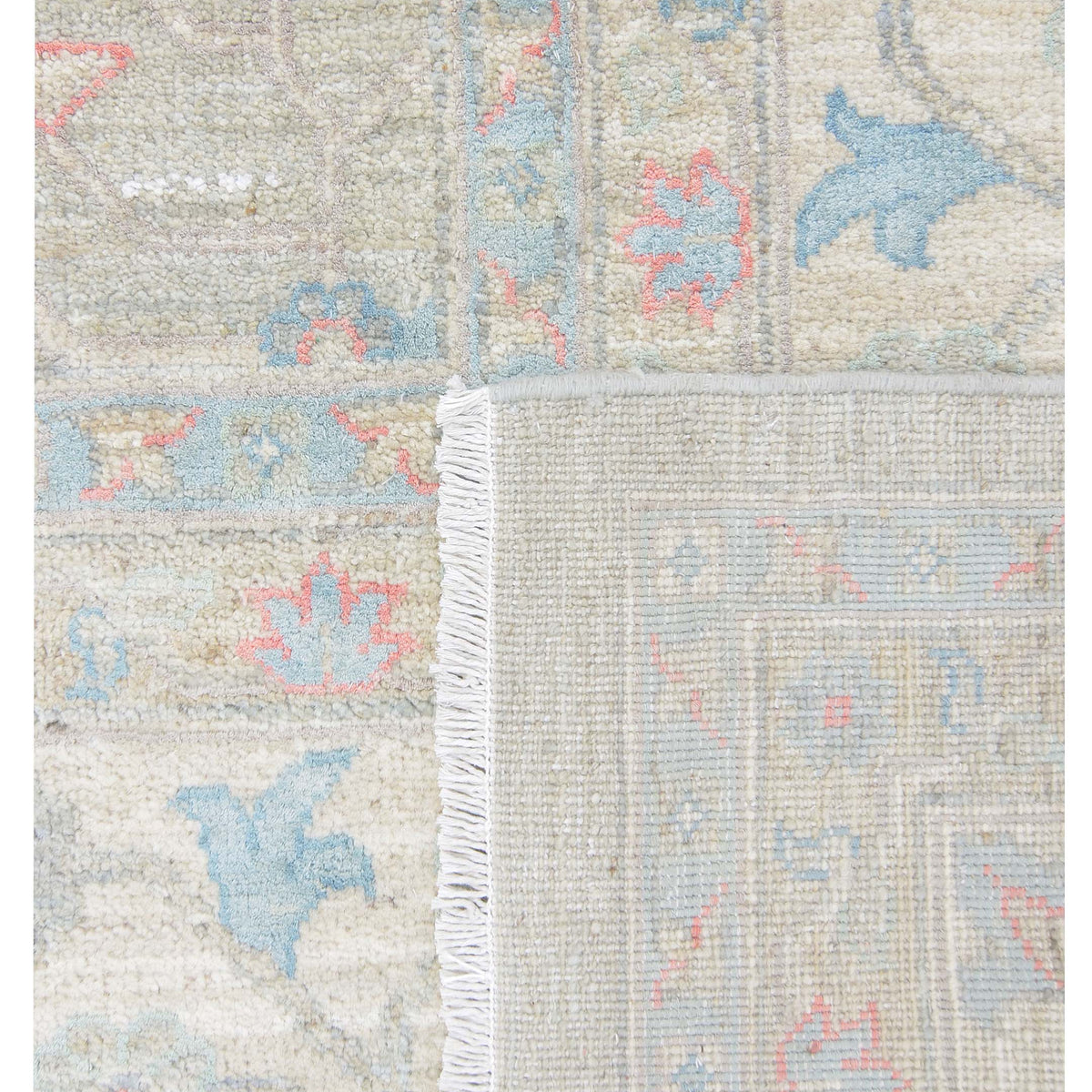 Pacific Ziegler Silk Route 43305 Grey Ivory Traditional Hand Knotted Rug