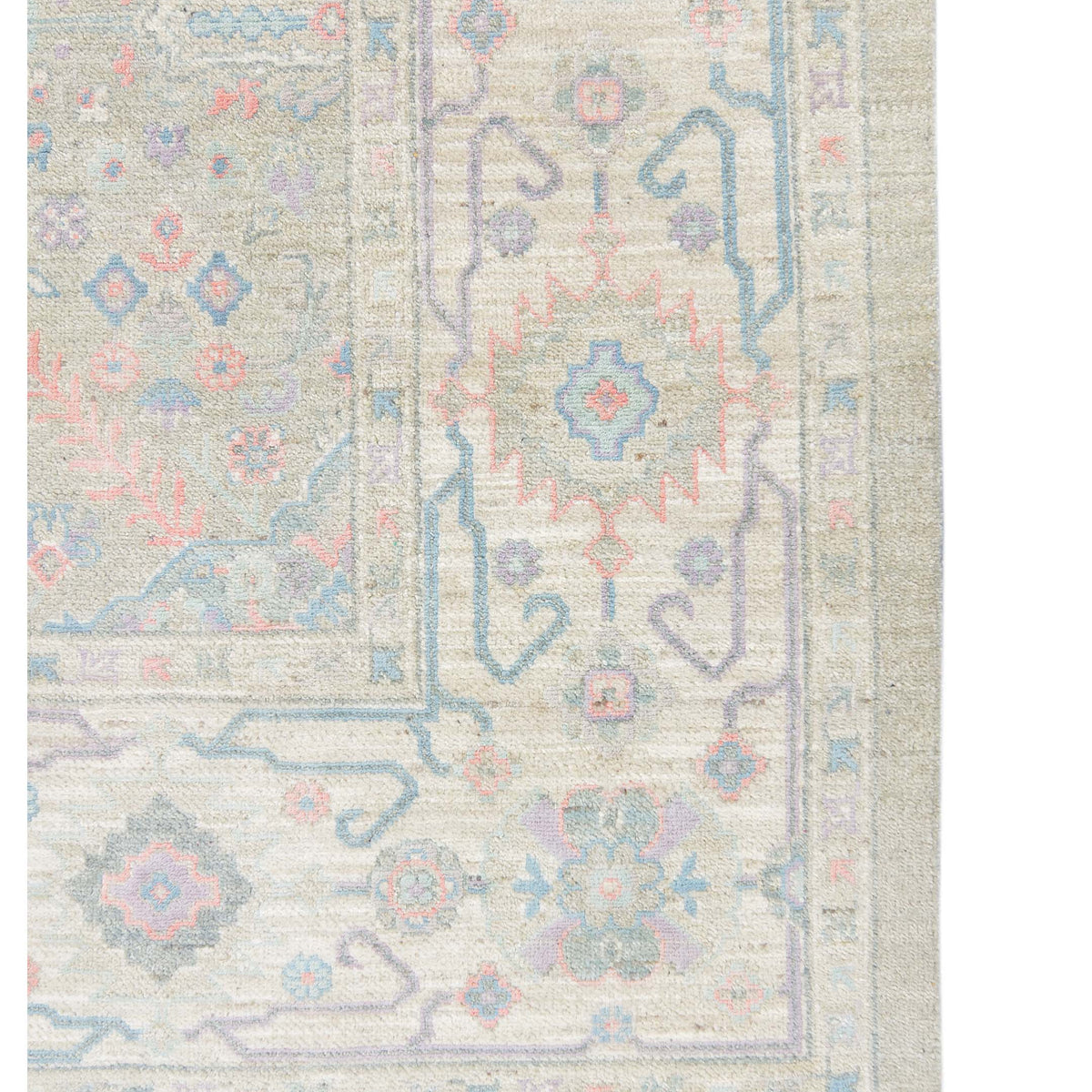 Pacific Ziegler Silk Route 43309 Grey Ivory Traditional Hand Knotted Rug
