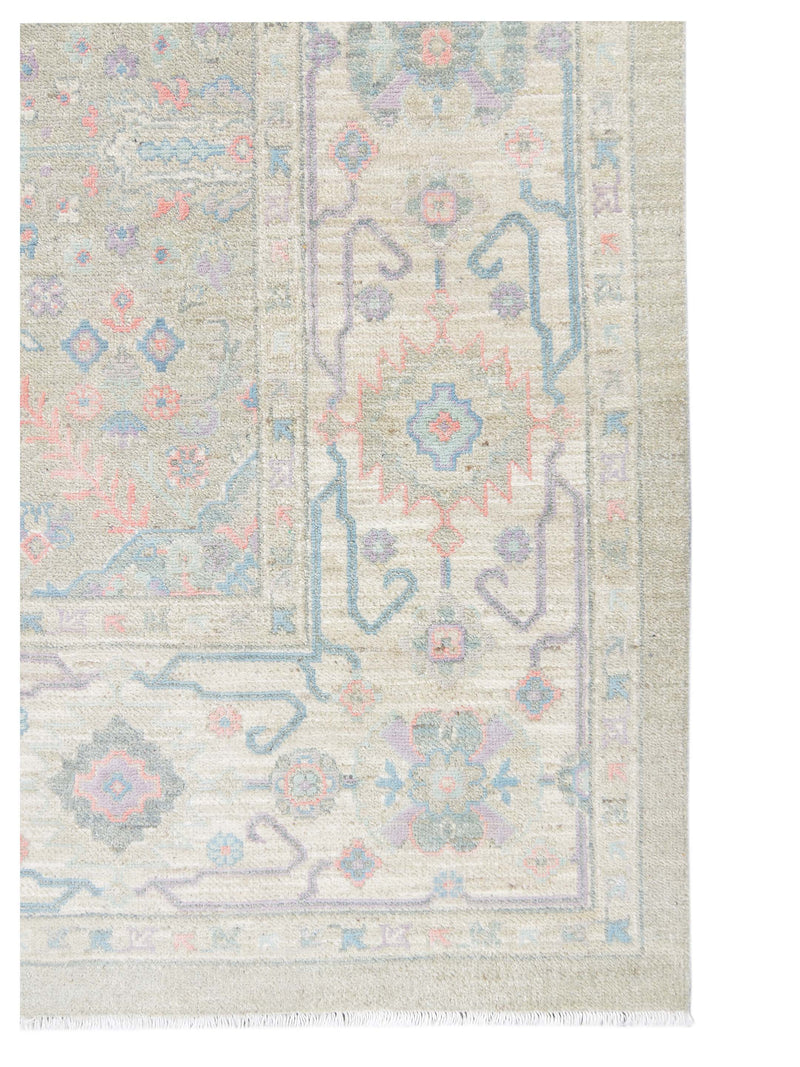 Pacific Ziegler Silk Route 43309 Grey Ivory Traditional Hand Knotted Rug