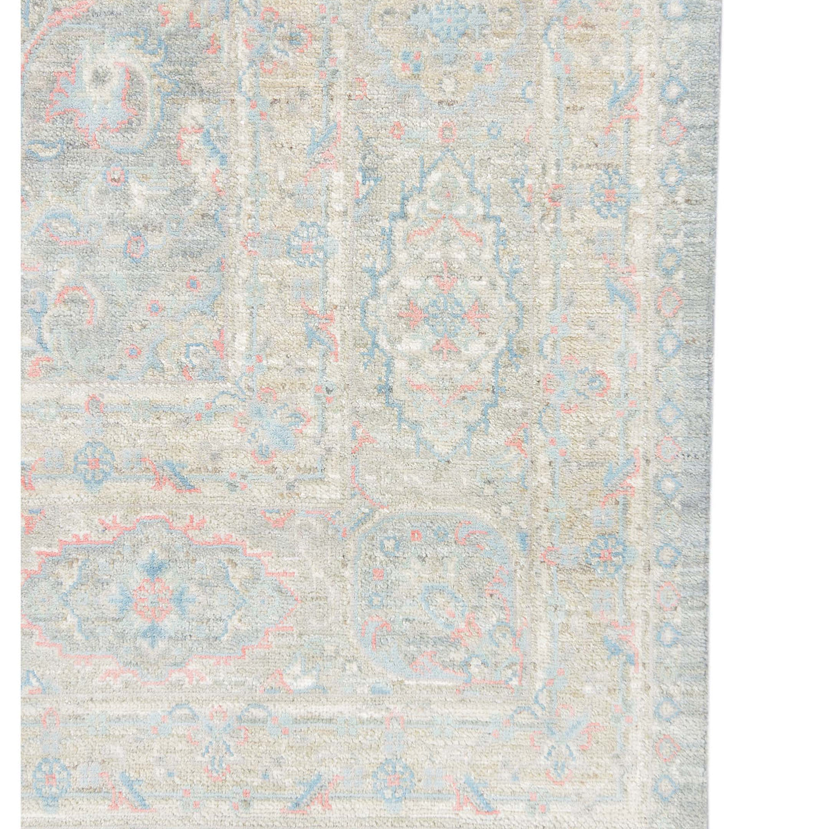 Pacific Ziegler Silk Route 43310 Grey Ivory Traditional Hand Knotted Rug