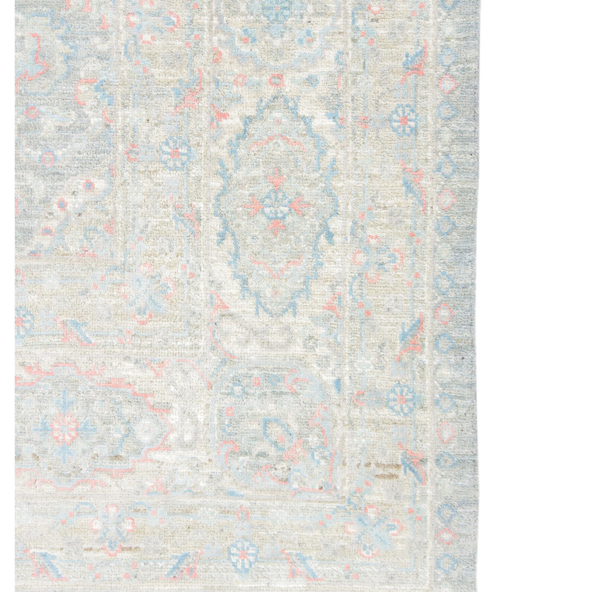Pacific Ziegler Silk Route 43311 Grey Ivory Traditional Hand Knotted Rug