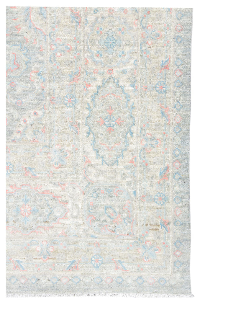 Pacific Ziegler Silk Route 43311 Grey Ivory Traditional Hand Knotted Rug