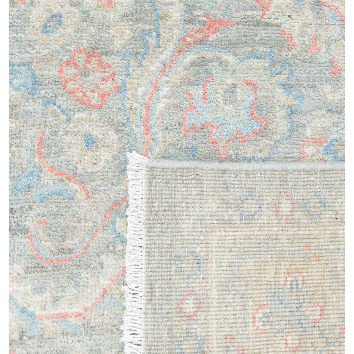Pacific Ziegler Silk Route 43311 Grey Ivory Traditional Hand Knotted Rug