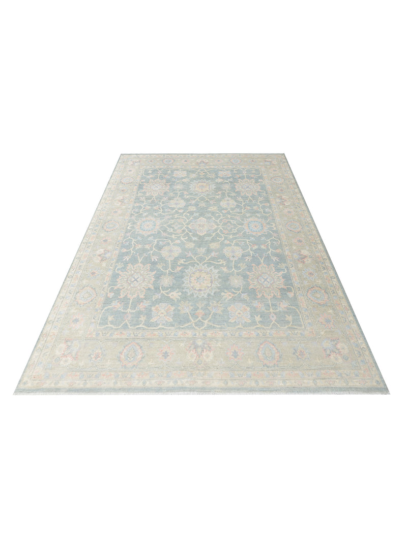 Pacific Ziegler Silk Route 43314 Grey Ivory Traditional Hand Knotted Rug